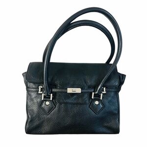 Vintage Brooks Brothers Black Leather Handbag – Like New